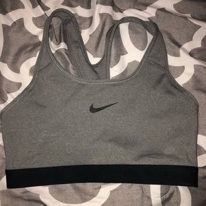 Nike Grey Sports Bra Medium Dri Fit No padding